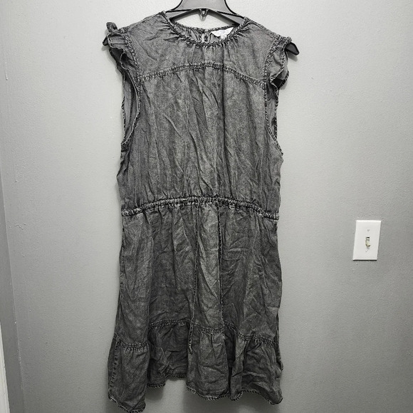 Time and tru women's mini dress size XXL 20 gray chambray 100% lyocell p… - Picture 1 of 10
